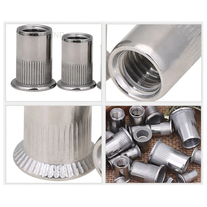 304 Rvs Rivet Noten Grote Verzonken Kop, Kleine Verzonken, Platte Kop Insert Nutsert Cap M3-M12
