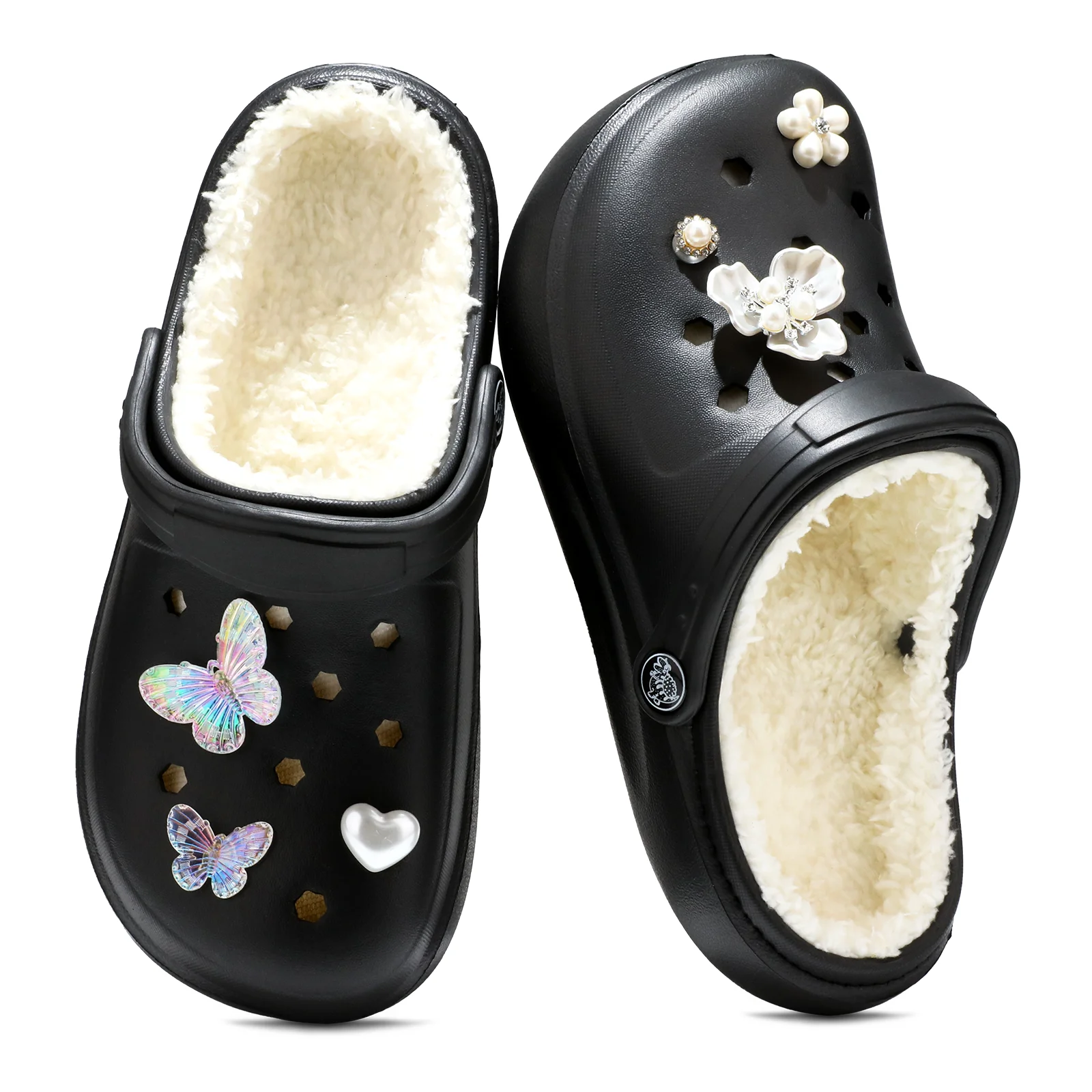 Women's Winter Warm Clogs, Fashionable and Casual Style, Can Be Worn Indoors or Outdoors 666