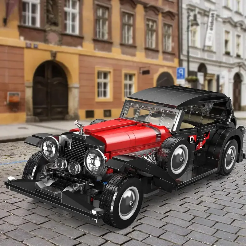Molde King 10114 Conjunto de blocos de construção MOC de carro vintage (1,308 peças) - Kit de modelo retrô STEM presente para construtores de idade 8 +