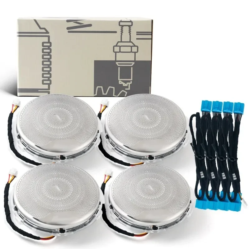 Led Decoratieve Omgevingslicht Autodeur Hoorn Cover 64 Kleuren Luidspreker Mid-range voor Mercedes Benz W213 W205 X253 C Klasse/E-klasse/GLC