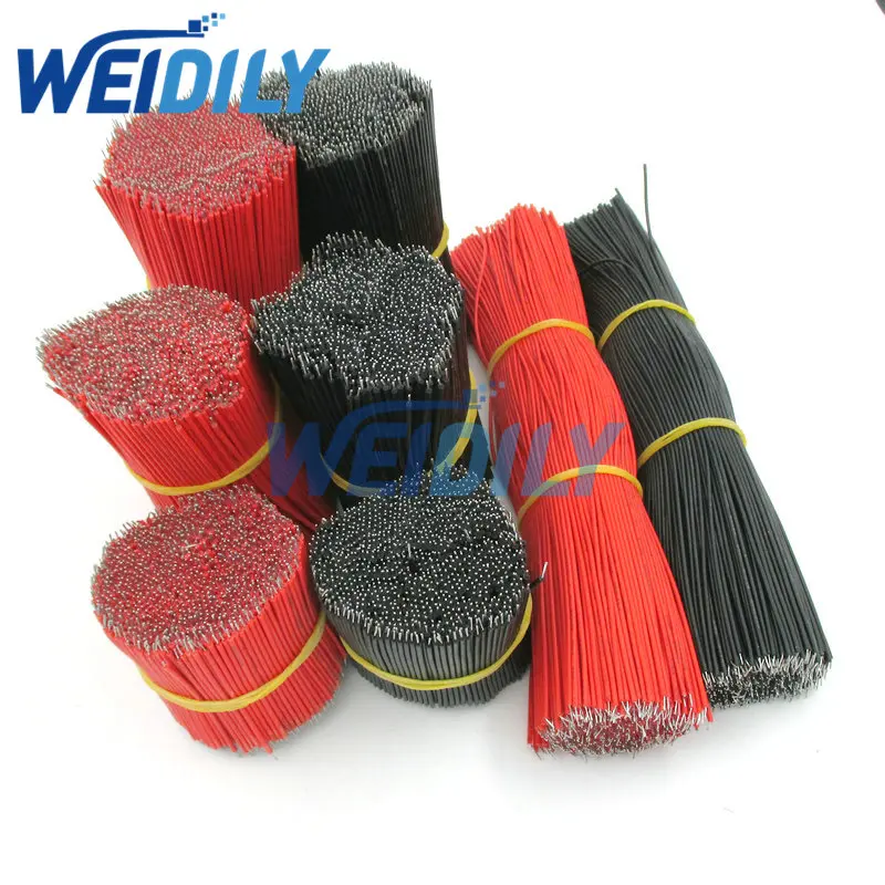 20PCS 1007-18AWG 1007-20AWG Tin-Plated Breadboard Jumper Cable Wire 5/6/8/10/15/20cm Red Black Color Flexible Two Ends PVC Wire