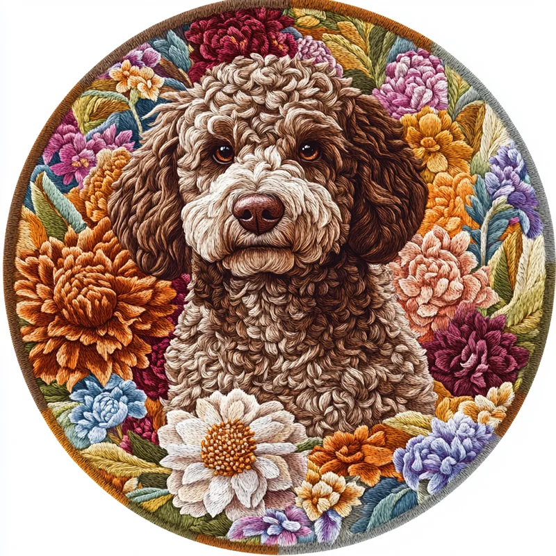 Customizable Havane Dog Pet Ornaments - Circular Aluminum Decorative Paintings - Unique Souvenir Tombstones for Pets