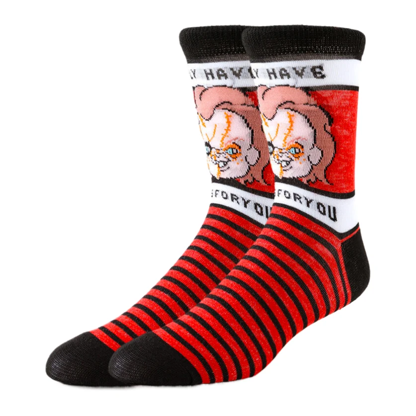 الرجال النساء الهيب هوب الشارع نمط الجوارب الكرتون أنيمي عيد الميلاد هالوين يطبع الجدة مضحك عارضة طاقم الجوارب #2