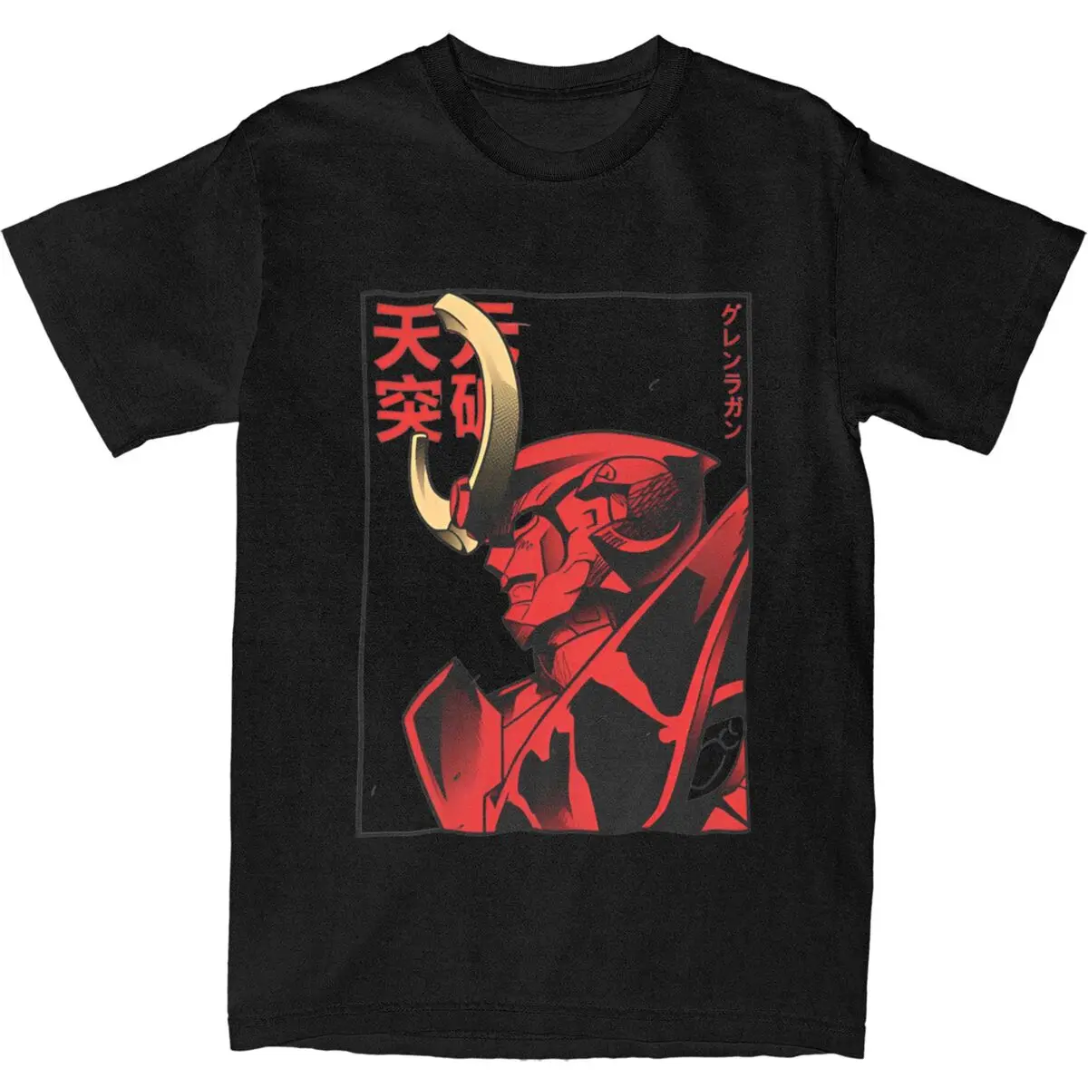 Couple T-Shirt Gurren Lagann T-Shirts Leisure Getta Robo Beach Tee Shirt Streetwear Custom Logo 100% Cotton Tops Plus Size 5XL