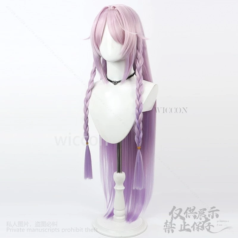 Anime Game Genshin Impact New Citlali Cosplay Costume Pink Purple Long Hair Wigs Natlan Halloween Party For Women Girls Props