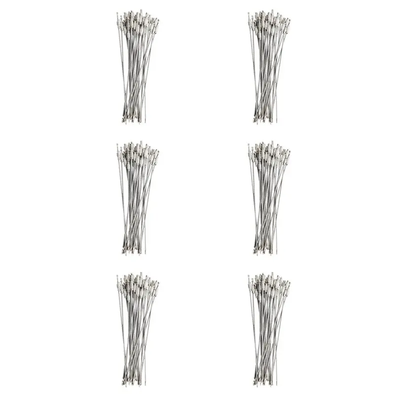 BAAJ-180Pcs Stainless Steel Screw Locking Wire Keychain Cable Key Rings Outdoor Accessory