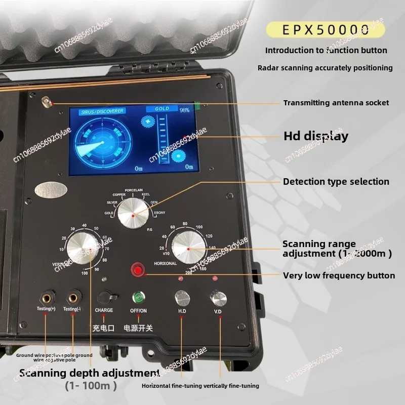 EPX50000 underground metal detector, high-precision treasure hunting device, remote metal detector