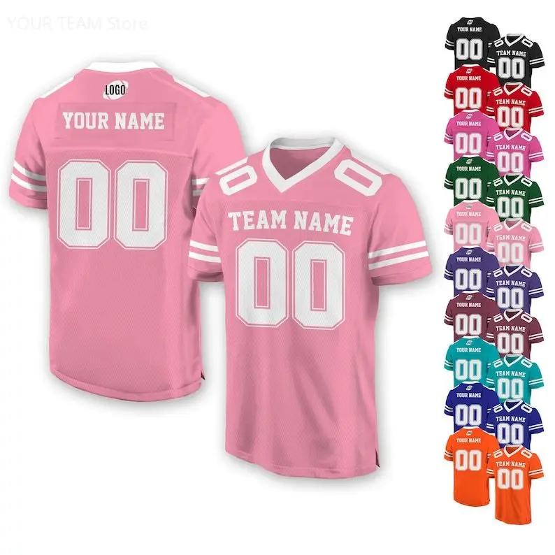 

Personalized Team Name & Number Football Jersey Shirt For Adult , Custom Game Day Outfit For American Football Fan
