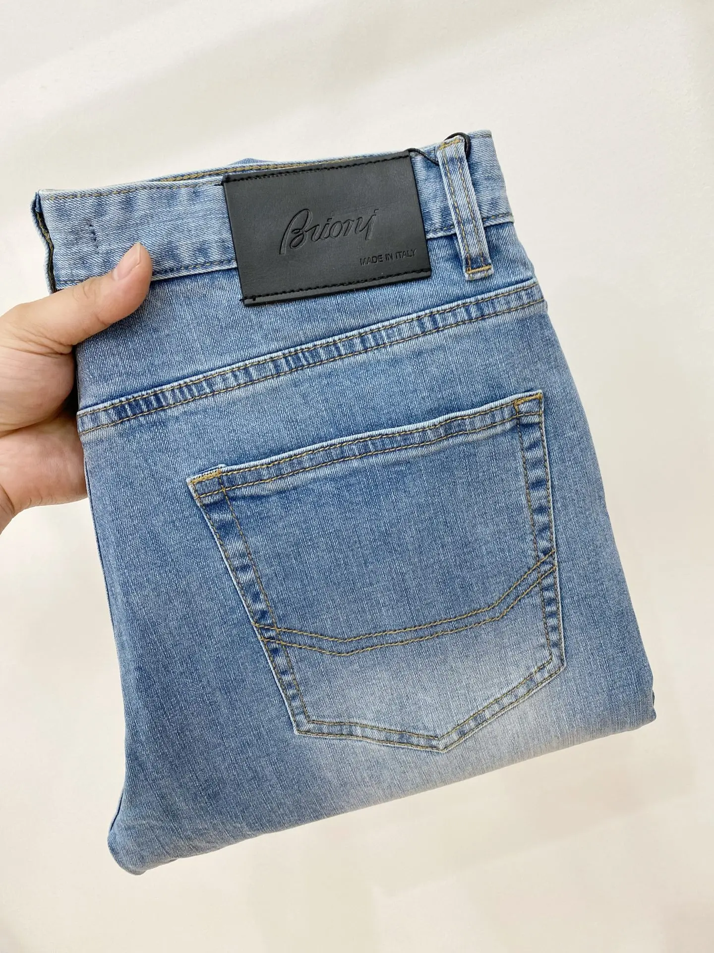 Italy BC old money style simple casual comfortable breathable slim men's jeans