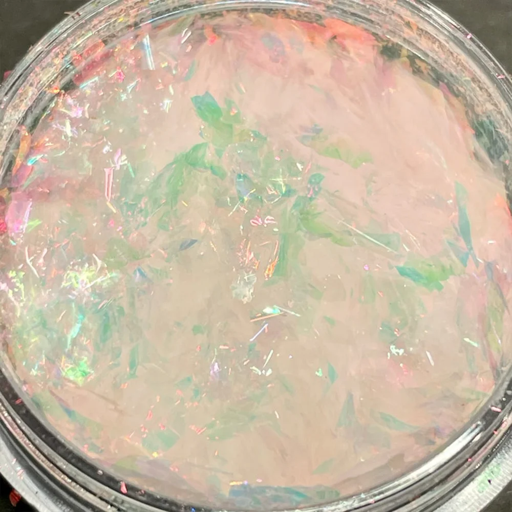 1Jar Aurora Nail Art Glitzer-Pailletten, ultradünn, schillerndes Meerjungfrau-Opal-Pulver für Make-up, Lidschatten, Maniküre, Dekoration, Flocken *