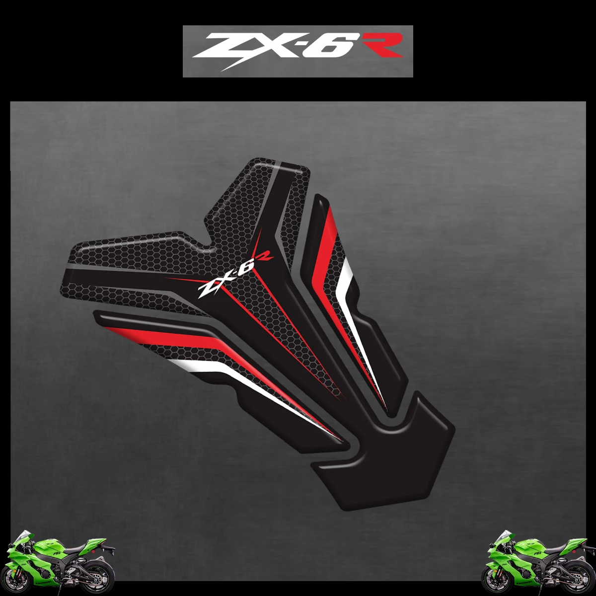 3D Motorcycle Tank Pad Protector Stickers For Kawasaki ZX6R ZX-6R ZX6 R ZX636
