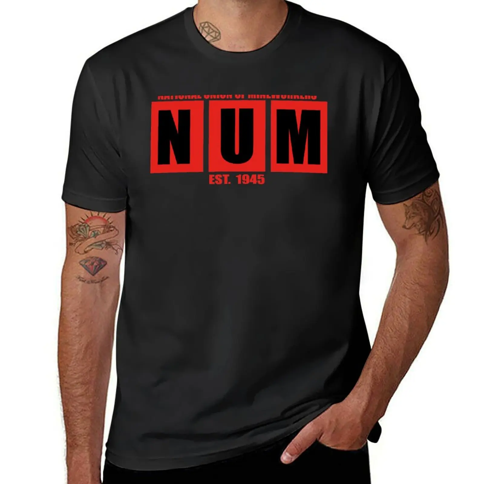 

National Union Of Mineworkers NUM T-Shirt designer shirts vintage new edition sublime tee shirts for men