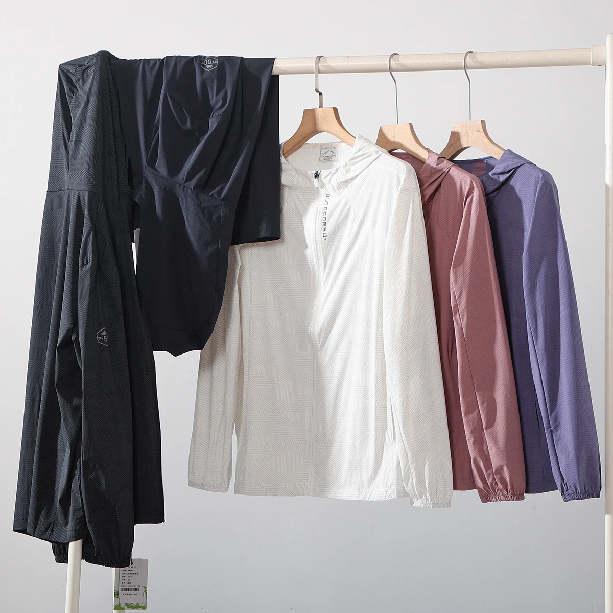 

Техническая ледяная шелковая ткань UPF50, защита от солнца, защита от УФ-лучей, мужская одежда из кожи с капюшоном, верхняя одежда, весна-лето