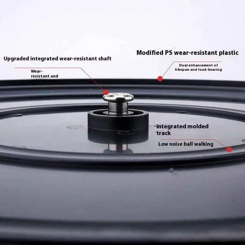 Practical 8" 20cm Black Plastic Turntable Round Bonsai 360 Rotating Turntable For Monitor TV Turntable