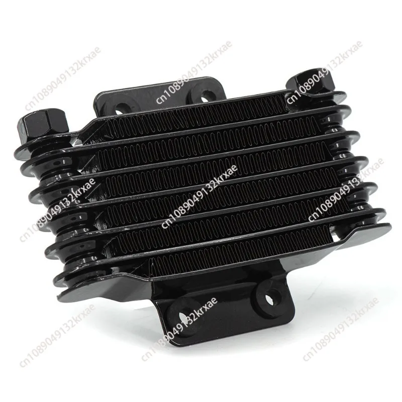 High quality general purpose black locomotive motorcycle modified oil cooler 190mm6 row M10/M12 * 1.25