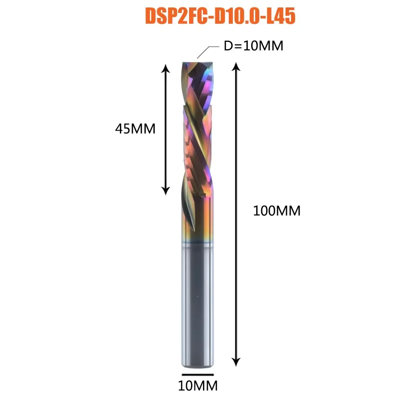 1 stuks houtbewerkingsfrees UP & DOWN snijdende 2-snijdende spiraalvormige hardmetaalfrees router compressie houtfrees bits