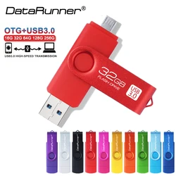 New Usb 3.0 DataRunner OTG USB Flash Drive for Android Phone/Tablet/PC 16GB 32GB 64GB 128GB 256GB Pendrive USB Memory Stick