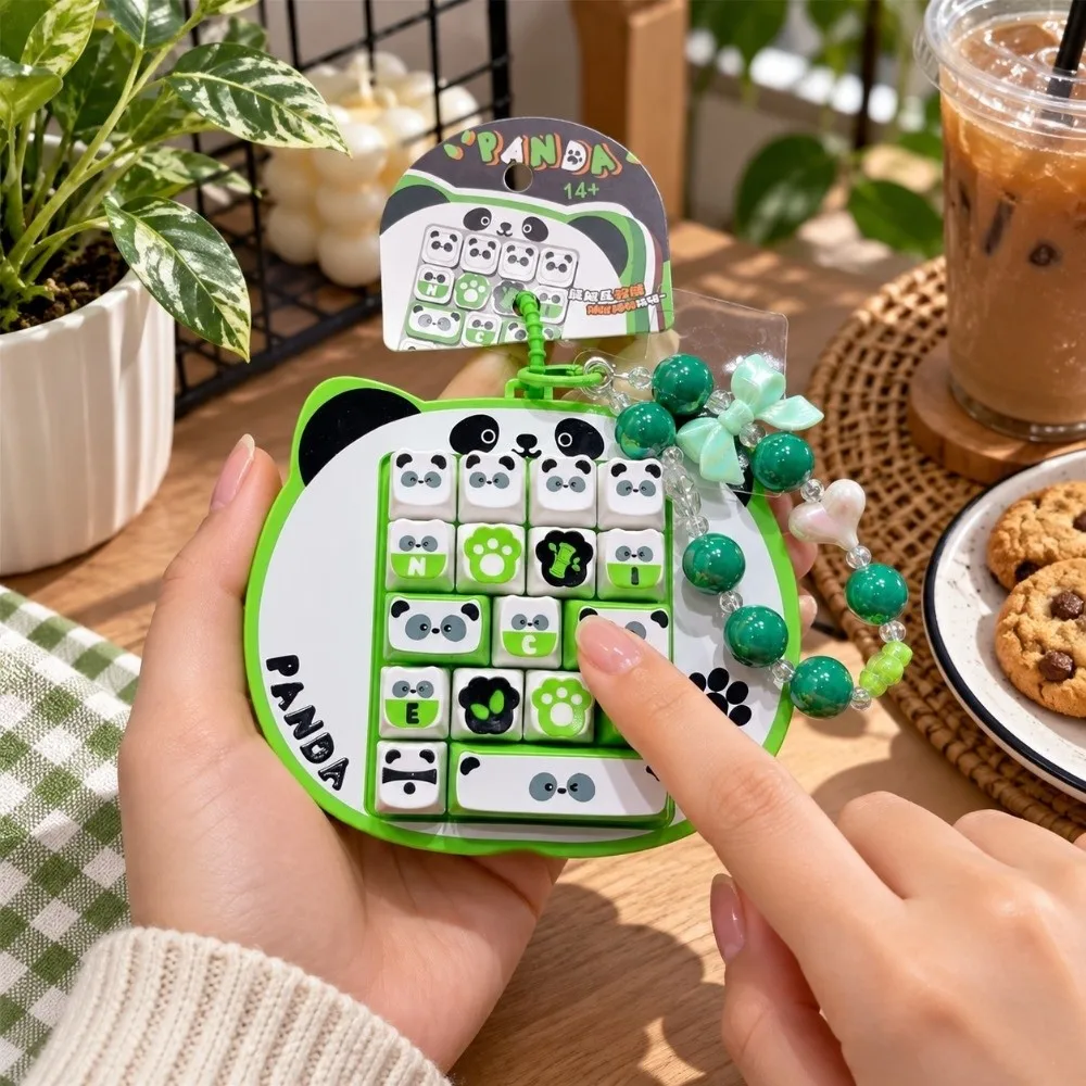 Cartoon 16-Tasten-Tastatur-Schlüsselanhänger Panda Clicker Sound Tastatur-Clicker Schlüsselanhänger mit Drucktasten Tragbarer Fingerspitzen-Knopf-Schlüsselring – Detail 10