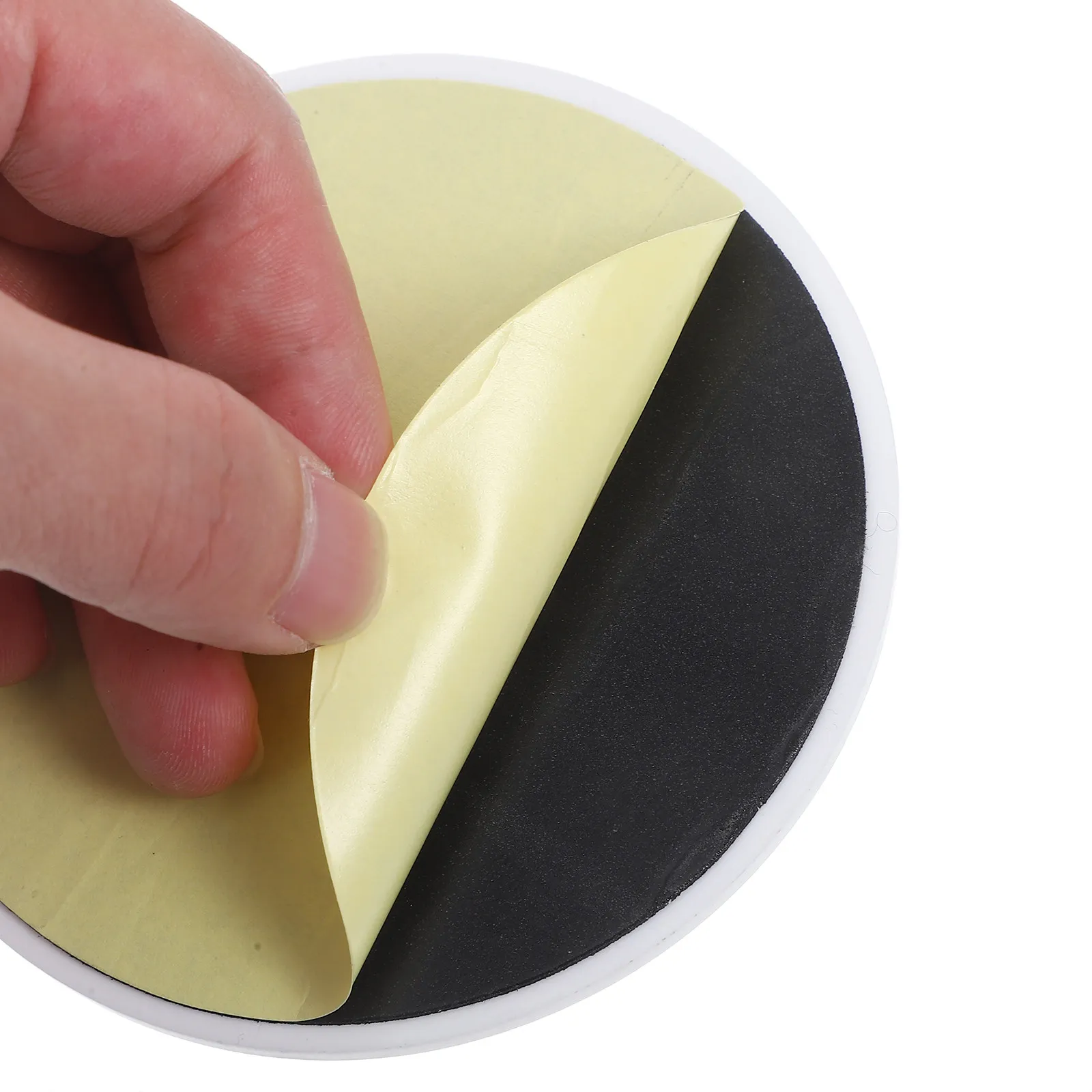 2Pcs Round Acrylic Push Pull Door Sign Self-Adhesive Removable Glass Door Marker for Cafe Office Commercial Use