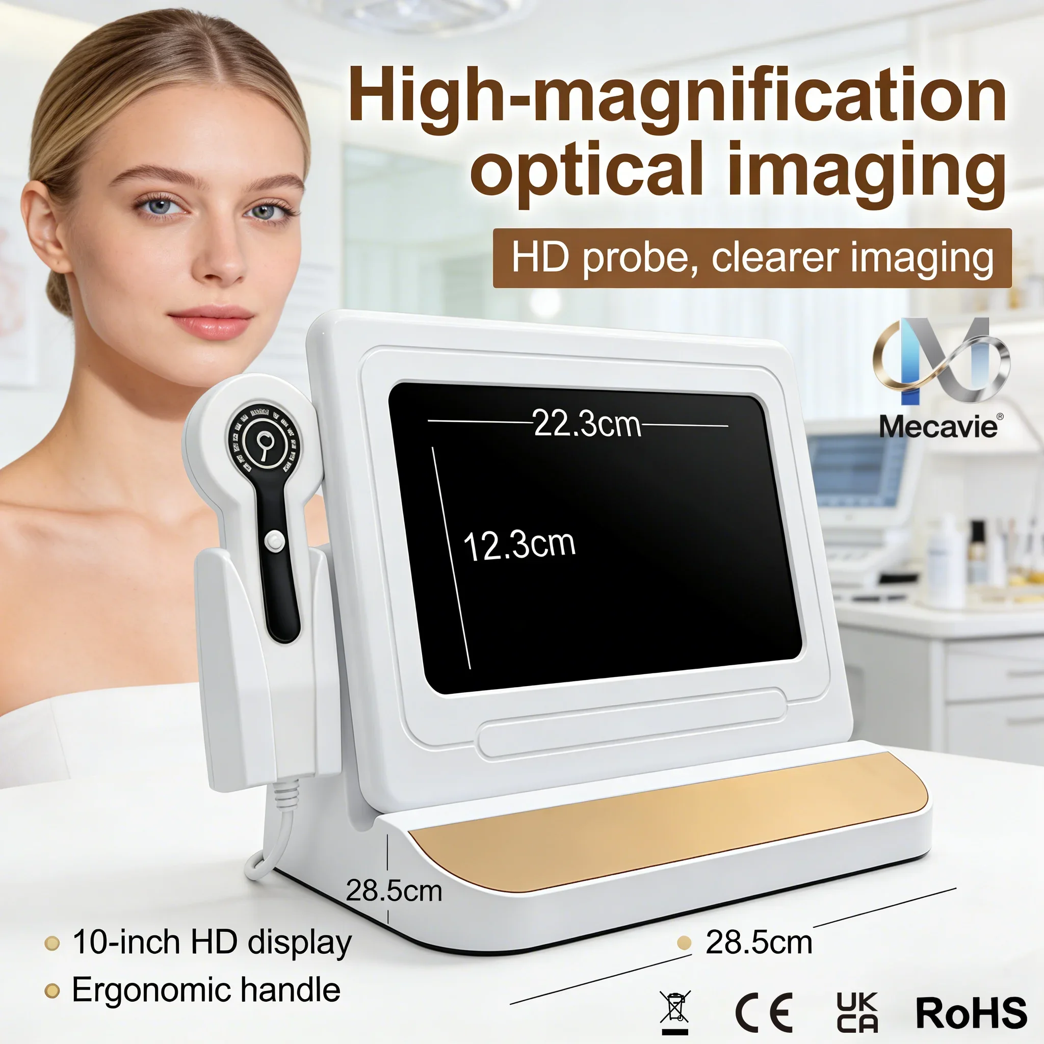 

10Inch LCD Scalp Detector Digital Hair Skin Analyzer Microscope for Hair Follicle Testing and Skin Analysis Magnifier 50/200X