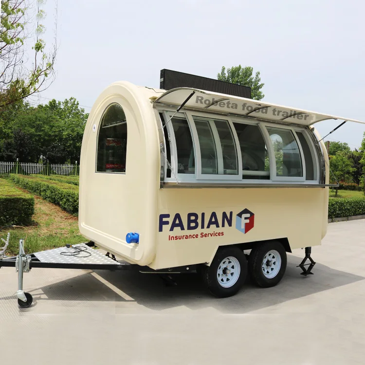 Street Food Cart Foodtruck Ice Cream Movable Fast Food caravan for Sale EU UK Ireland France Italian