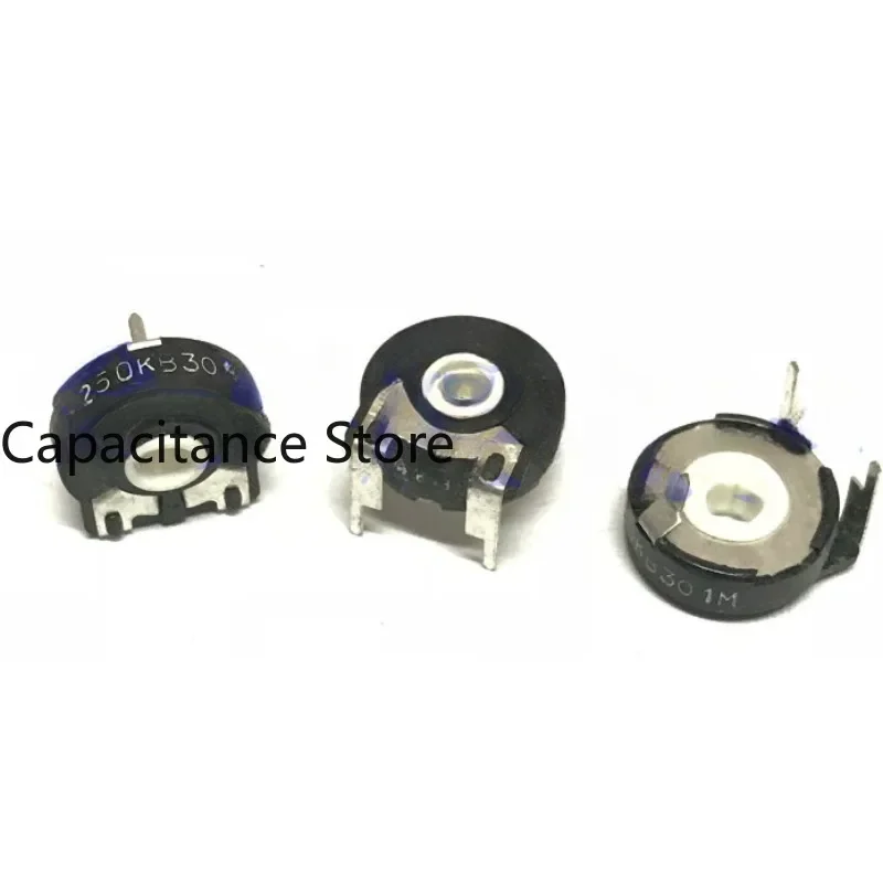 

10PCS Original Vertical Trimmer Potentiometer PT15-250K Adjustable Resistor 3-pin oval inner hole