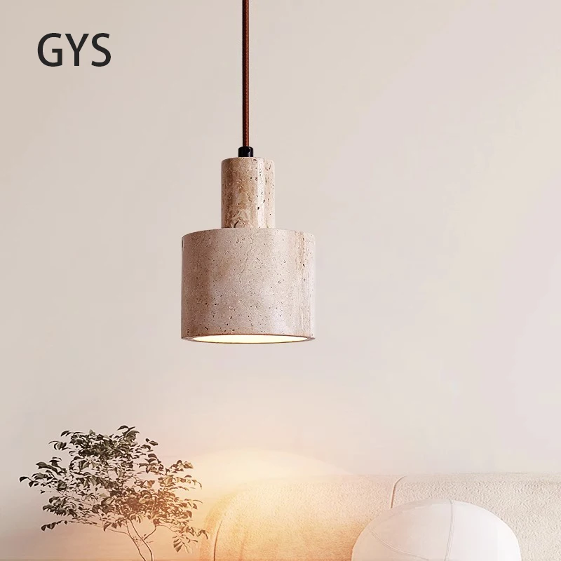 

Led Pendant Lamp Bedroom Beside Lighting Fixtures Natural Stone Wabi Sabi Style Chandelier Restaurant Bar Counter Hanging Light
