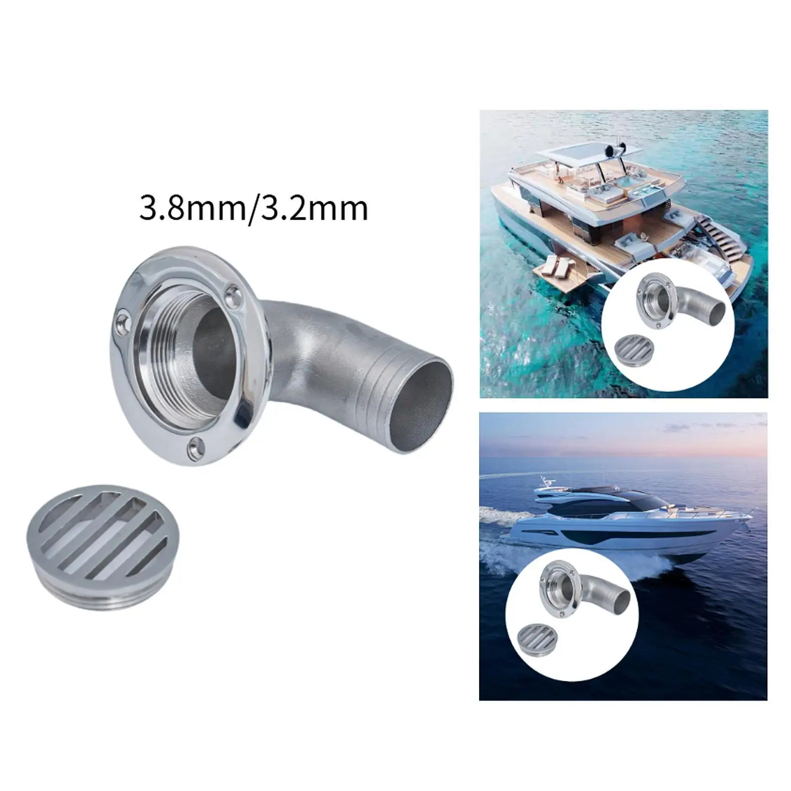 

Дренажный люк из нержавеющей стали 1 1/2 дюйма, круглый, глубокий, для лодок, душевых, ванных комнат и яхт