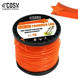 2.7mmx100m Pentagram Trimmer Head String Nylon Mowing Trimmer Line for Grass Trimmer Roll Grass Rope Line Lawn Mower Accessories