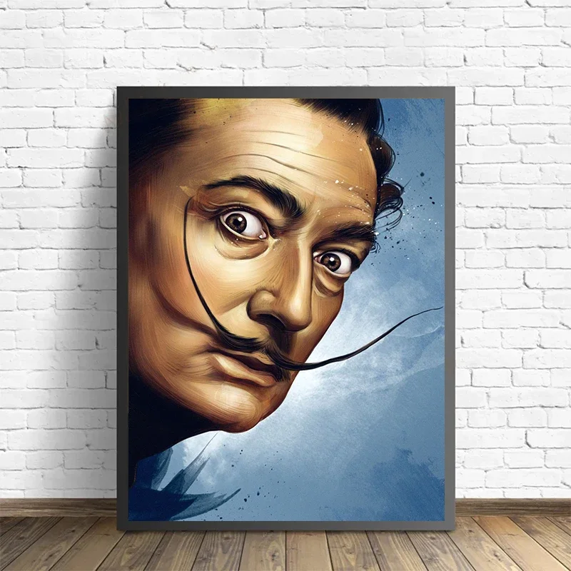 Salvador Dali Funny Portrait Poster Canvas Painting Nordic and Prints Wall Art Pictures for Living Room Salon Home Decor Guadors