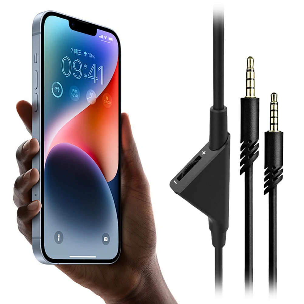 2,0 m/6,5 Fuß Ersatzkabel mit Lautstärkeregler, Headset-Kabel mit 3,5 mm Klinke für Astro A10 A30 A40 A50 Gaming-Headsets