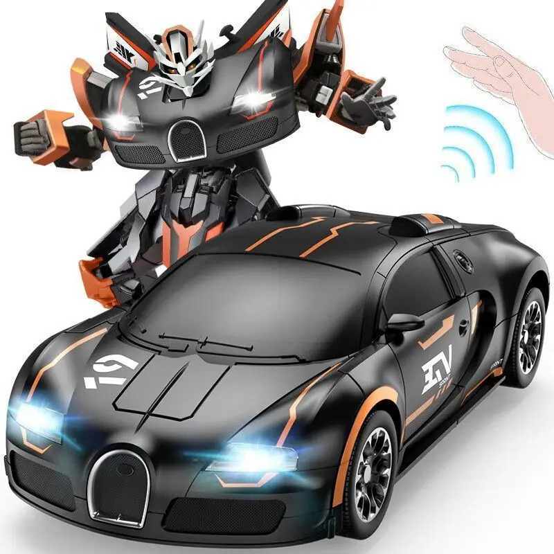 Gesture-Activated Transforming RC Car - 3-6 Years Kids' Rechargeable Drifting Racer, Robotic Toy for Dynamic Play