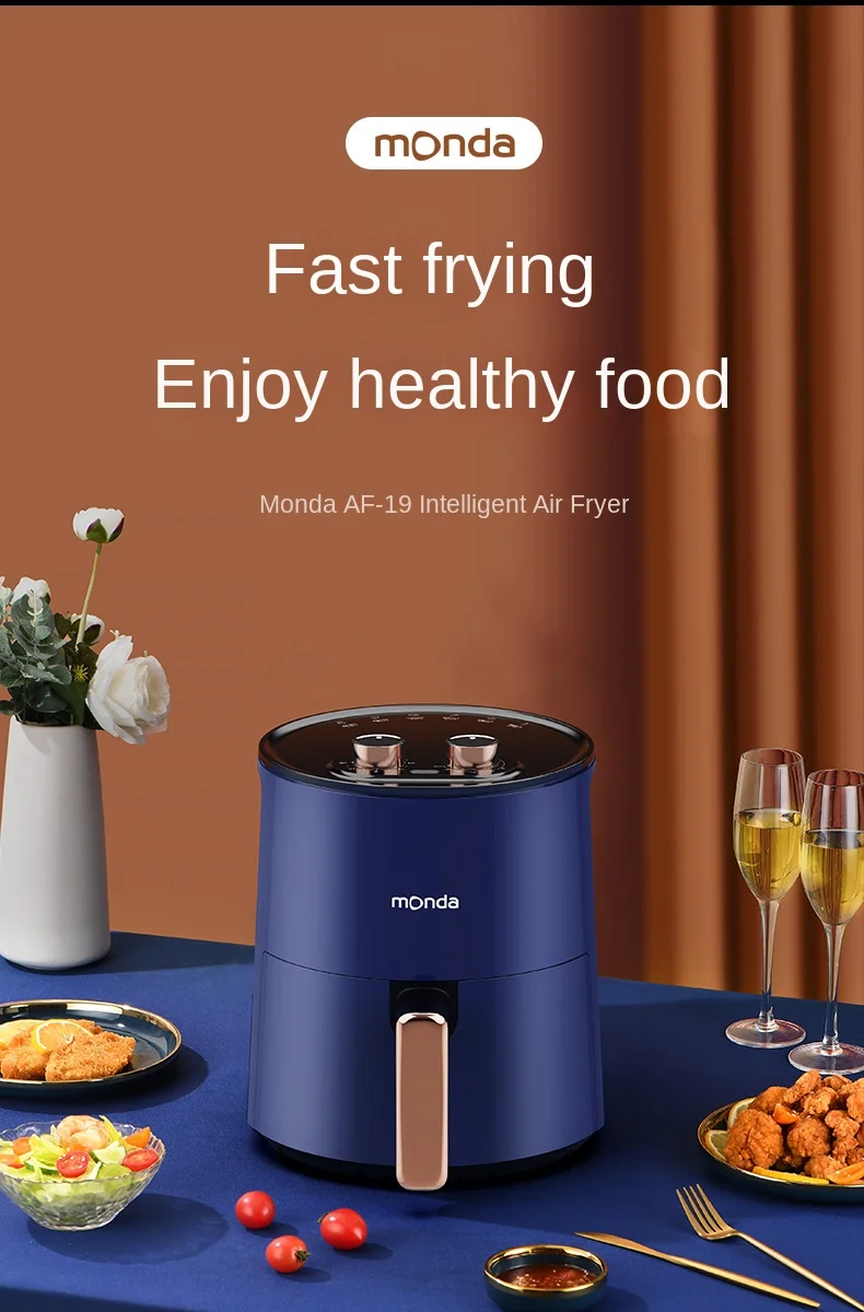 Original Monda 4.5L Air Fryer Without Oil Home Cooking New Multifunctional Intelligent Electric Oven Fryer Gift