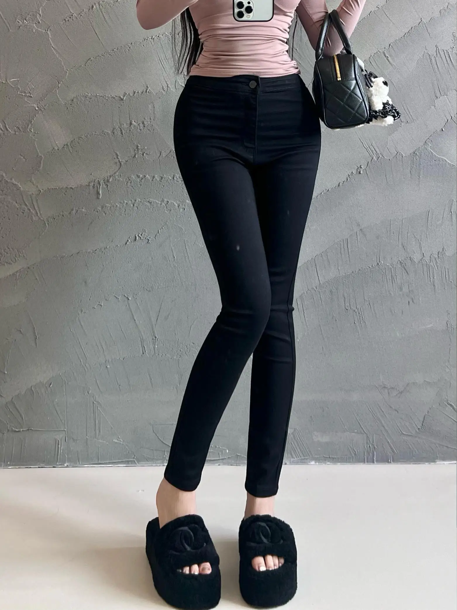 2024 Autumn/winter New Sexy High Waisted Basic Elastic Cowboy Pants Women Solid Color Slim Lift Buttocks Small Foot Pants 1VEV