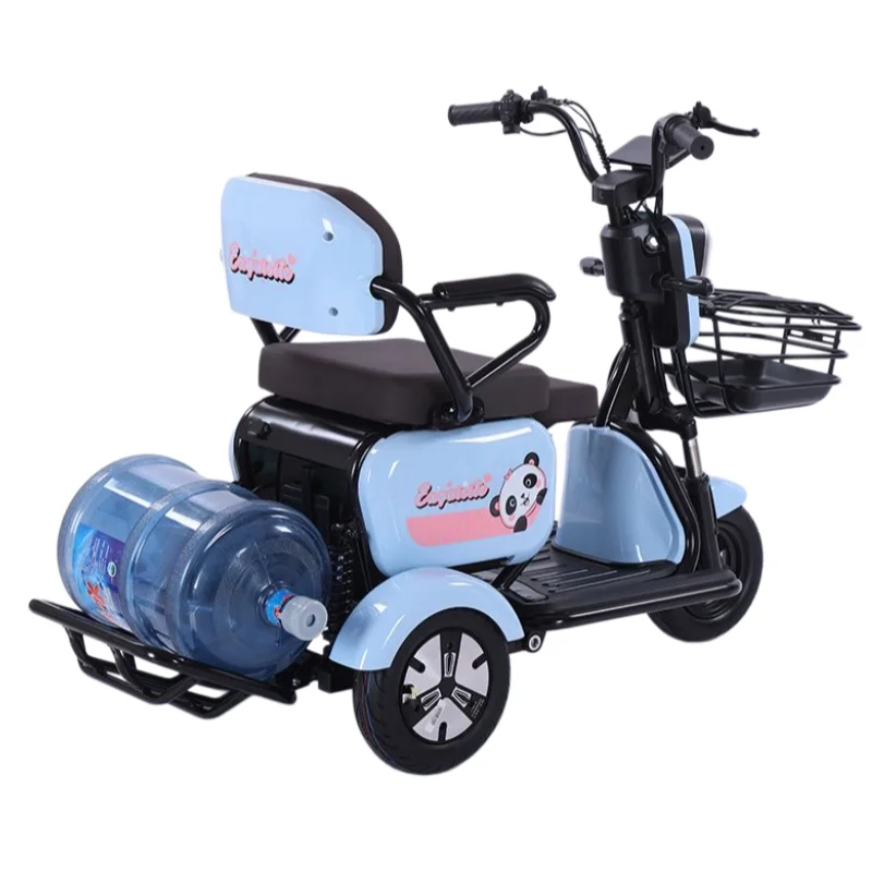 Familien-Elektro-Dreirad Eltern-Kind Klein Mini Mit Kindersitz 400W*2 48V Elektroroller Drei Räder Erwachsene Senioren