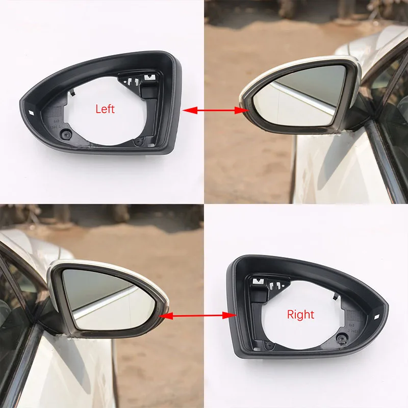 Car Side Mirror Frame Holder For Volkswagen Golf 7 MK7 7.5 GTI R-Line Rear View Housing Frame Glass Surround Bracket Accessories