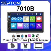 SEPTON Multimedia Video Player 7010B Support for Universal Car MP5/BT/FM/SWC 2 Din 7 Inch Car Stereo Radio HD Touch Screen CE