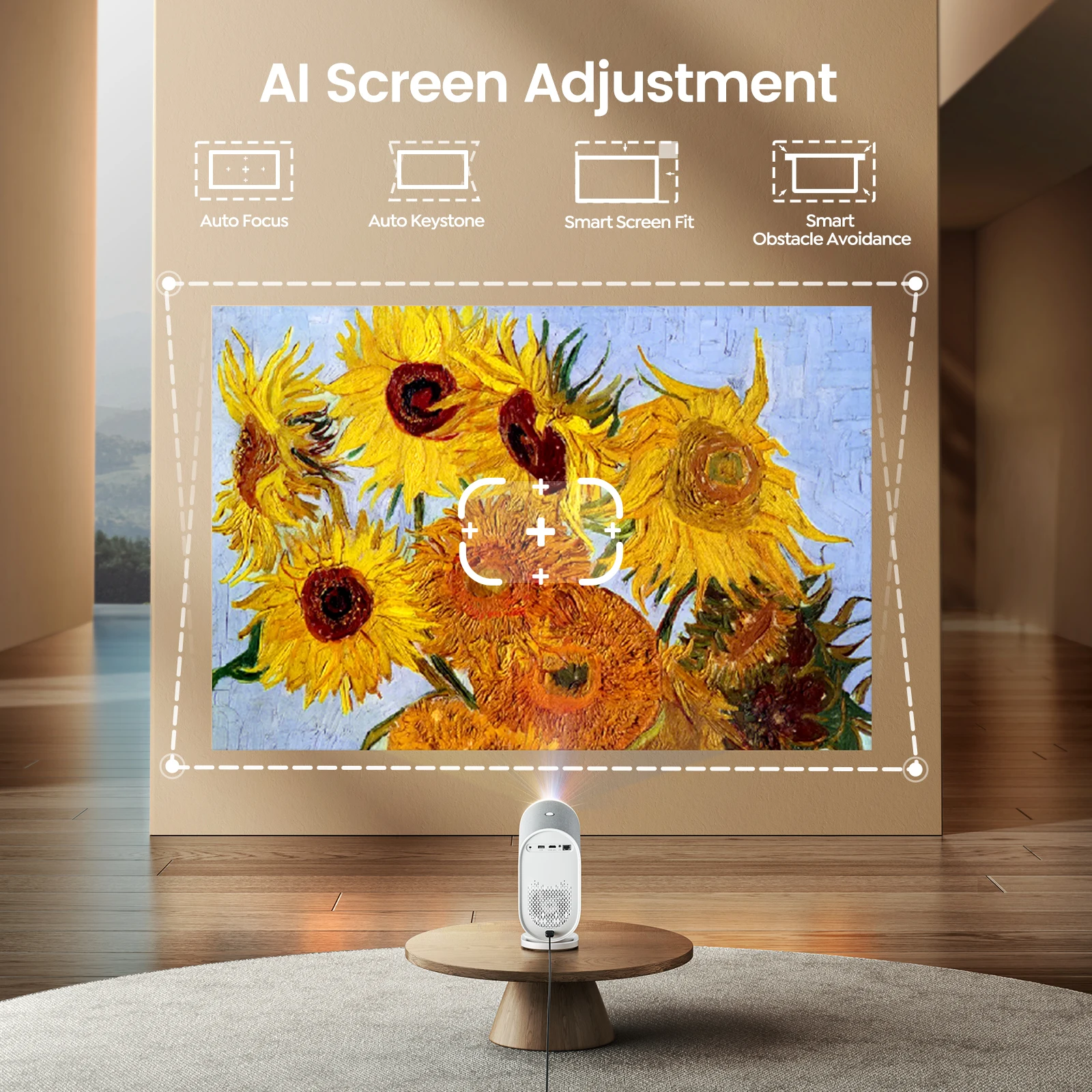 Wimius Mini 1000 ANSI Projector 4K Full HD 1080P Dolby أجهزة عرض شعاع محمولة للأفلام المسرح المنزلي فيديو WiFi لعبة متعاطي المخدرات