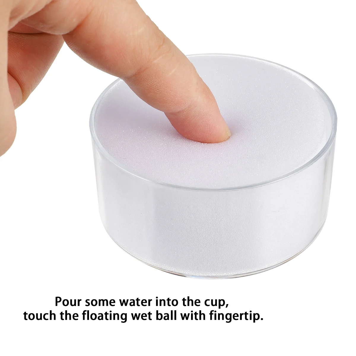 Tasse éponge en plastique, 2 pièces, humidificateur du bout des doigts, éponge douce et humide, outil de comptage d'argent, utilisation bancaire, efficacité de bureau
