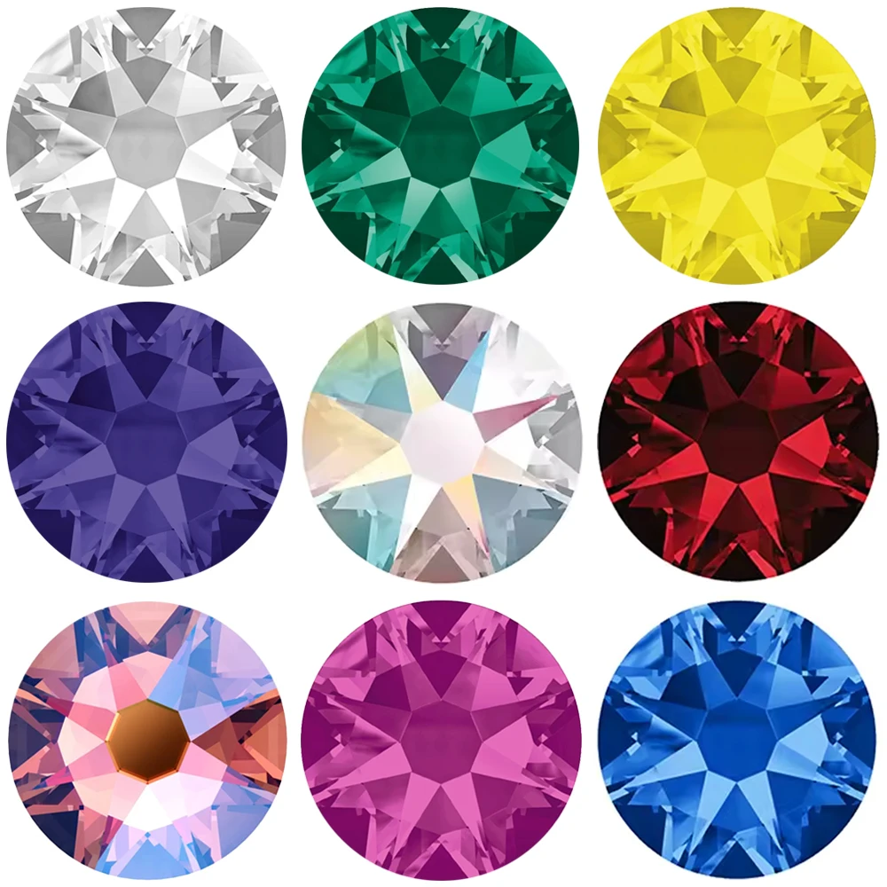 

PUBRILEX 2088 Flatback Luxury Glitter Strass DIY Iron-On Glass Crystals Hotfix Rhinestones For Clothes Shoes Bags Accessories