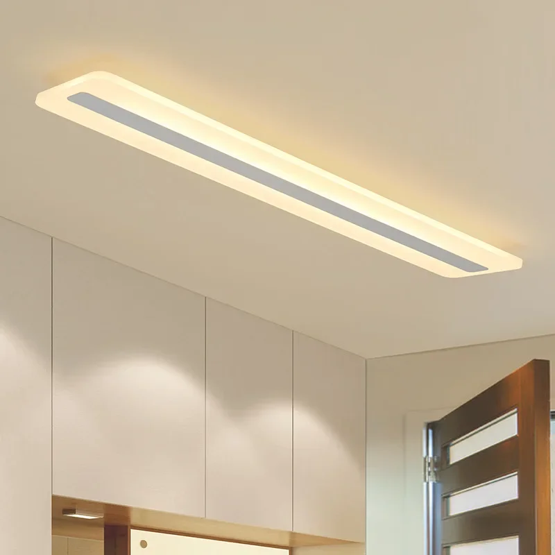 LED simples retângulo forma luzes de teto, decoração moderna casa, sala de estar, corredor, corredor, quarto, quarto estudo