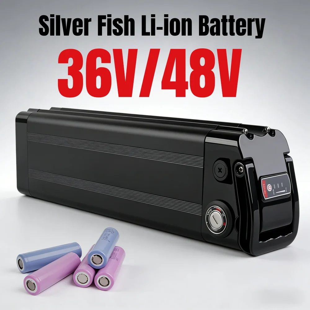 

36V/48V Silverfish Lithium Ion 18650 Electric Battery 48V 13/15/17/20Ah for VIVI C26 MT20 Folding G-Hybrid City Electric vehicle