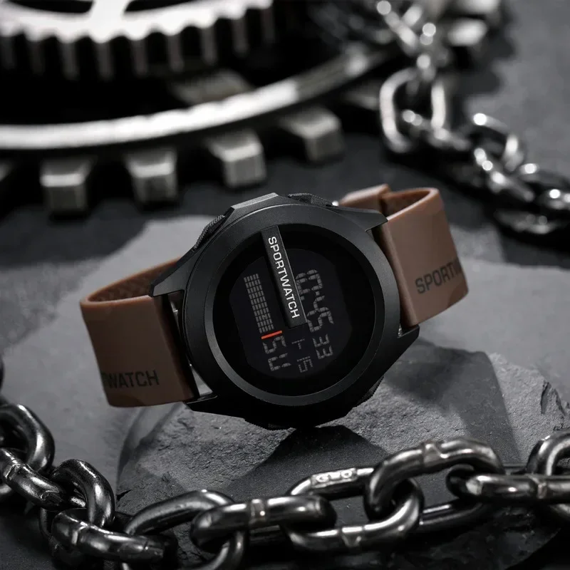 Reloj deportivo Digital para hombre, cronómetro luminoso con fecha y semana, resistente al agua, militar, electrónico, nuevo