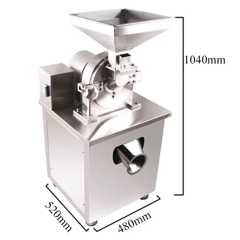 WN-200 Frantoio multifunzionale in acciaio inossidabile Macchina per la polvere commerciale di grandi spezie, cereali e materiali medicinali cinesi