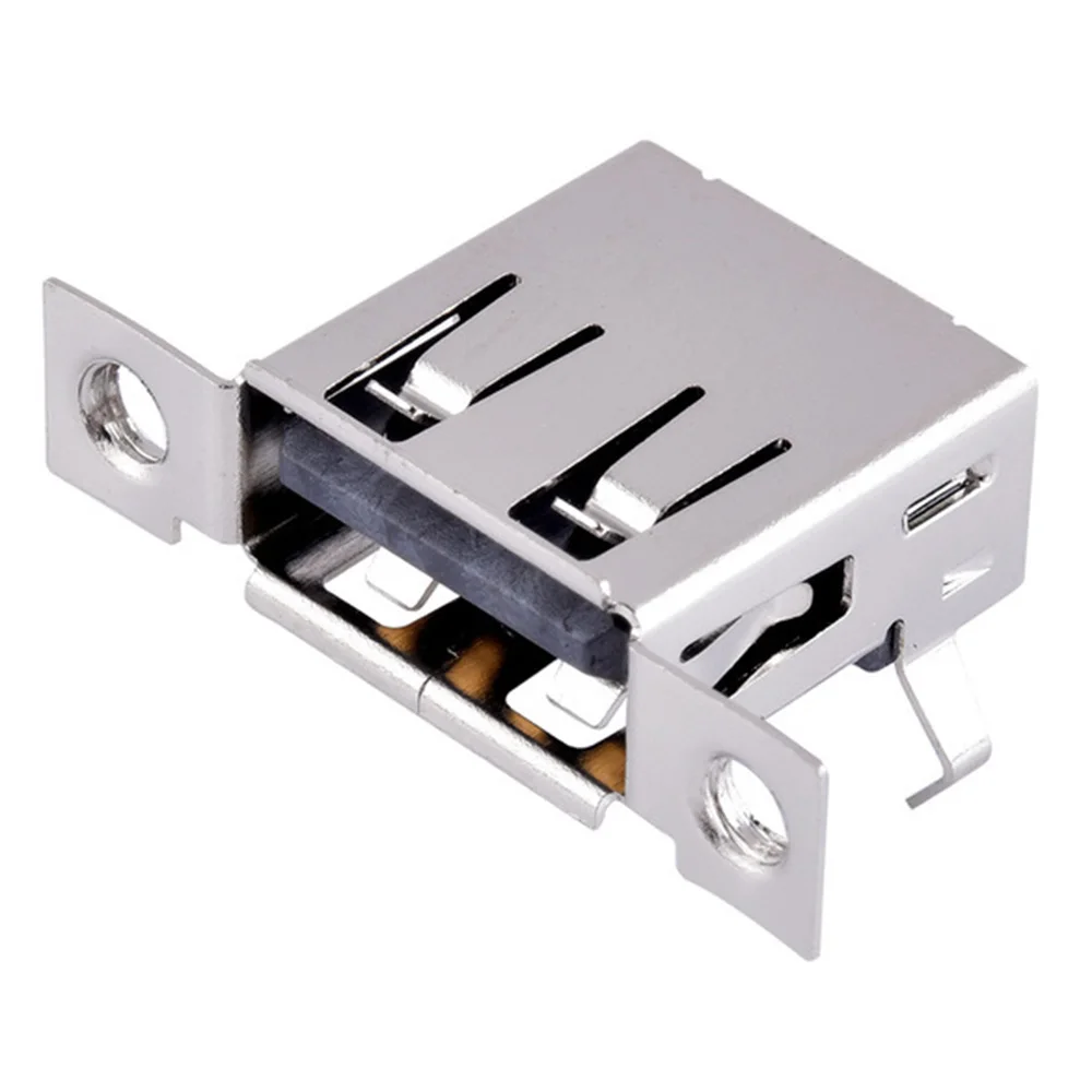 5 قطعة نوع المصغّر USB 2.0 أنثى جاك 4 دبابيس USB منفذ توصيل متعدد الذيل شحن المقبس مع ثقوب المسمار