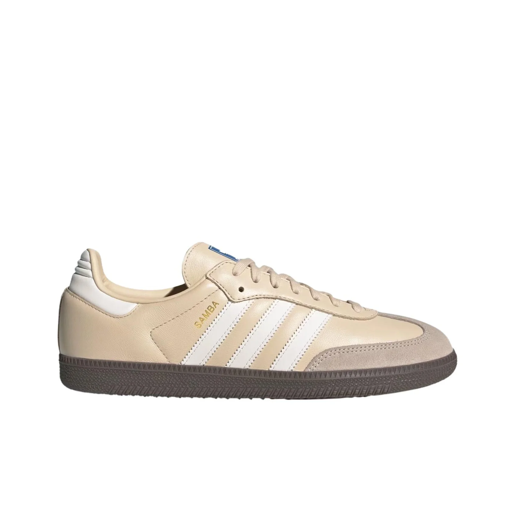 Official Adidas Genuine SAMBA OG JR0914 Skateboard Shoes Unisex Beige Suede Leather Gum Sole Retro Sneakers