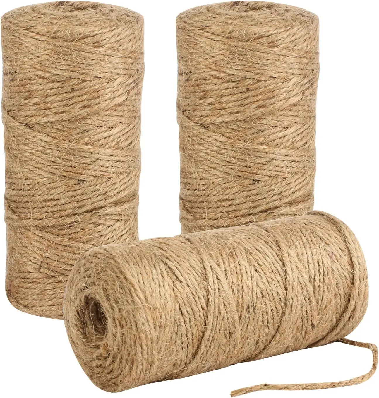 100M 2mm Natural Vintage Jute Rope Cord String Twine Burlap Ribbon Crafts Gift Wrapping Wedding Party  Decoration