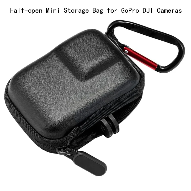 Mini Storage Bag for DJI Osmo Action 5Pro/4/3 GoPro Hero 13 12 11 10 Camera Half Open Quick Release Carrying Bag Protective Case