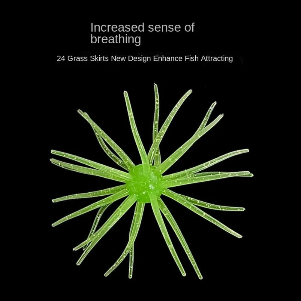 

2PCS 2024 Dice Fishing Sea Urchin Lures TPE 2.8g 8.7g Silicone Worm Lure Power Freshwater Bass Urchin BFS Fishing Lure