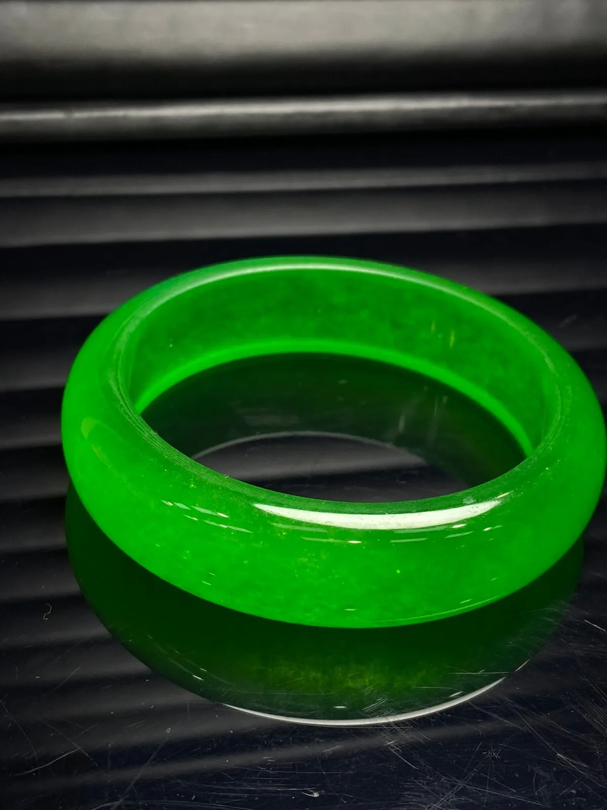 Certified Natural Grade AAA Icy Green Myanmar Jade jadeite bracelets Bangle 54-64mm